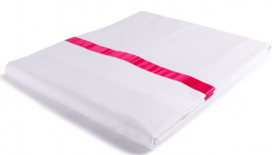 貢緞被套、雙排橫向布帶②